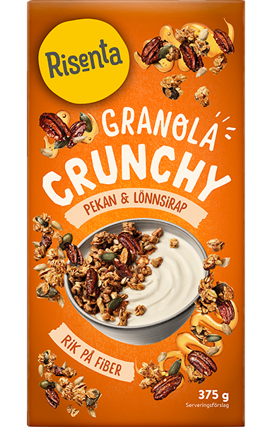 Förpackning med Risenta Granola Pekan & Lönnsirap